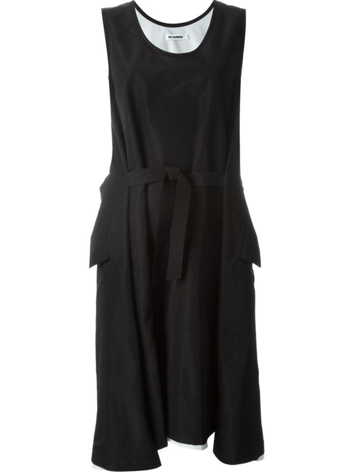 Jil Sander 'aquilone' Dress, Women's, Size: 38, Black, Silk/cotton