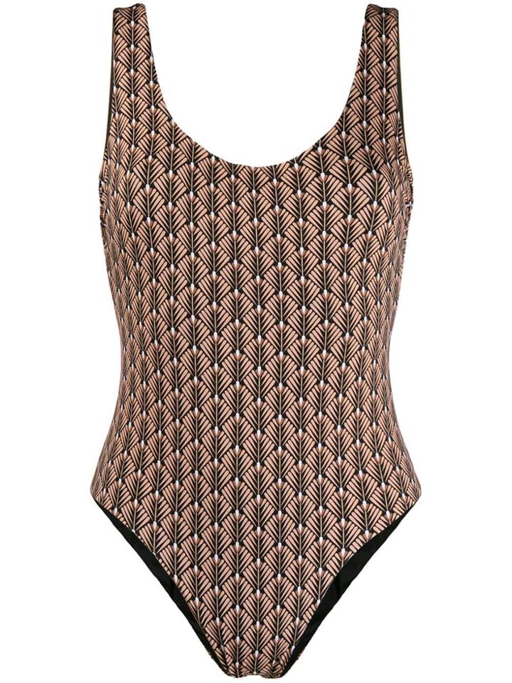 Fisico Classic Printed One-piece Swim Suit - Neutrals