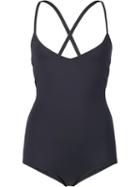 Malia Mills 'alessandra' Strappy Back Swimsuit, Women's, Size: 14, Black, Nylon/spandex/elastane