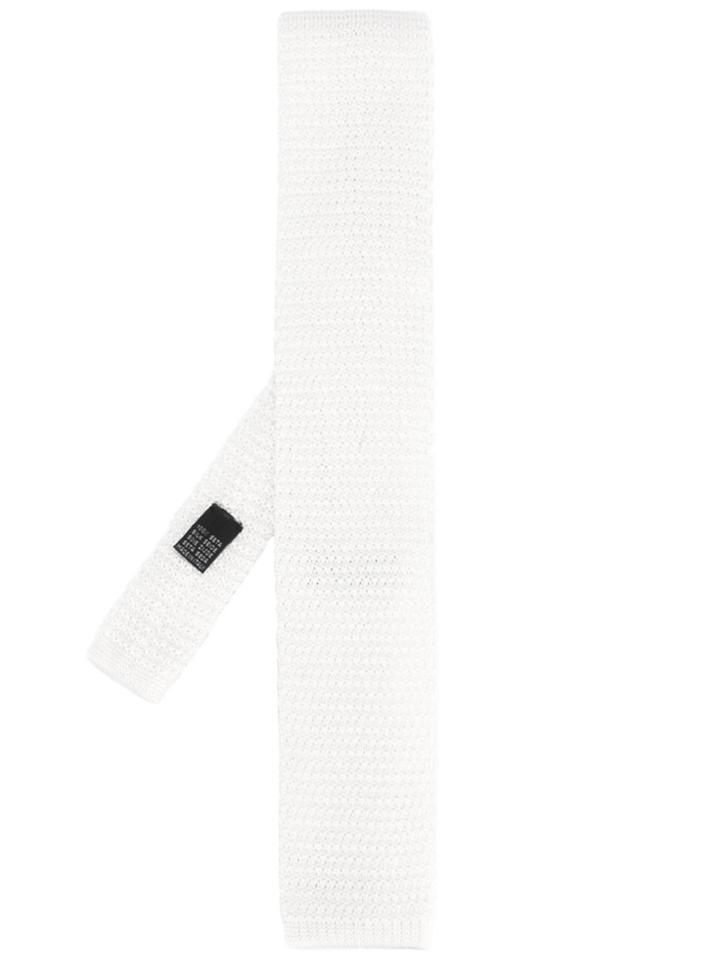 Fashion Clinic Timeless Knitted Tie - White