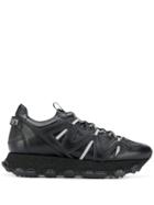 Lanvin Panelled Lace-up Sneakers - Black