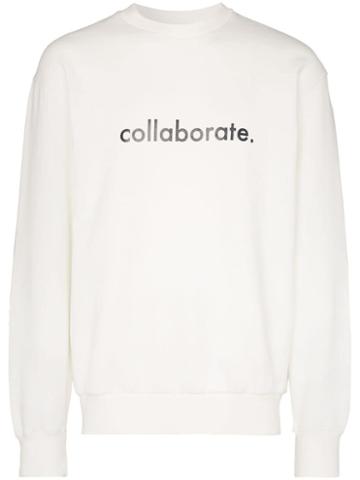 Loreak Slogan Print Sweatshirt - White
