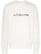 Loreak Slogan Print Sweatshirt - White