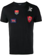 Alexander Mcqueen Badge Applique T-shirt, Men's, Size: Small, Black, Cotton/polyester
