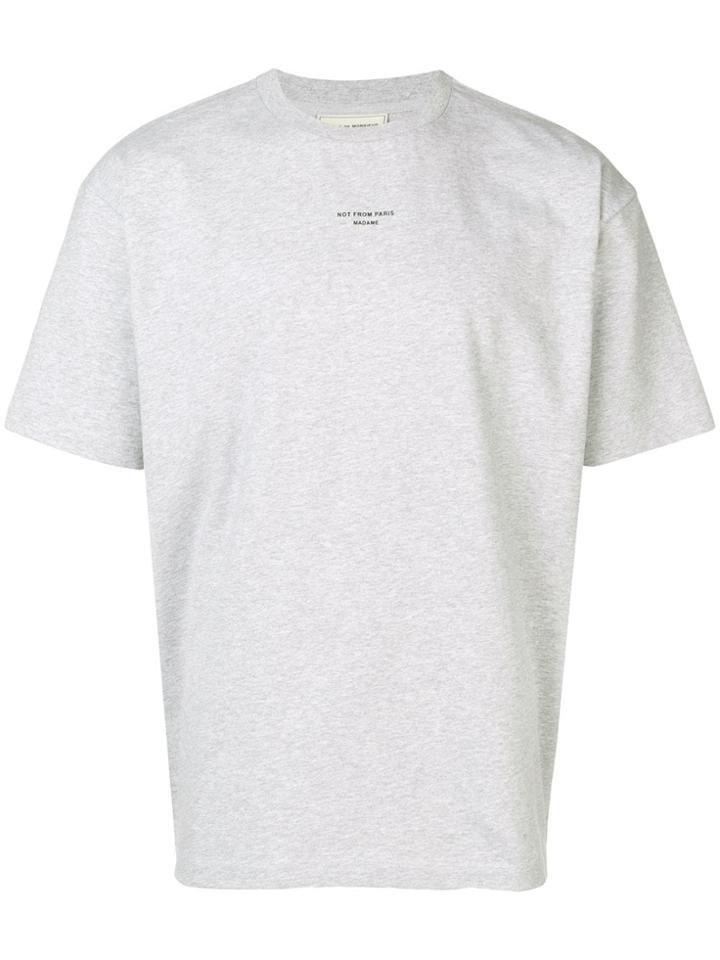Drôle De Monsieur Slogan T-shirt - Grey