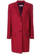 Jil Sander Single Breasted Coat - Red