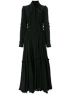 Ermanno Scervino Pussy-bow Maxi Dress - Black