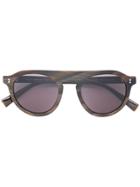 Dolce & Gabbana Eyewear Striped Border Sunglasses - Brown