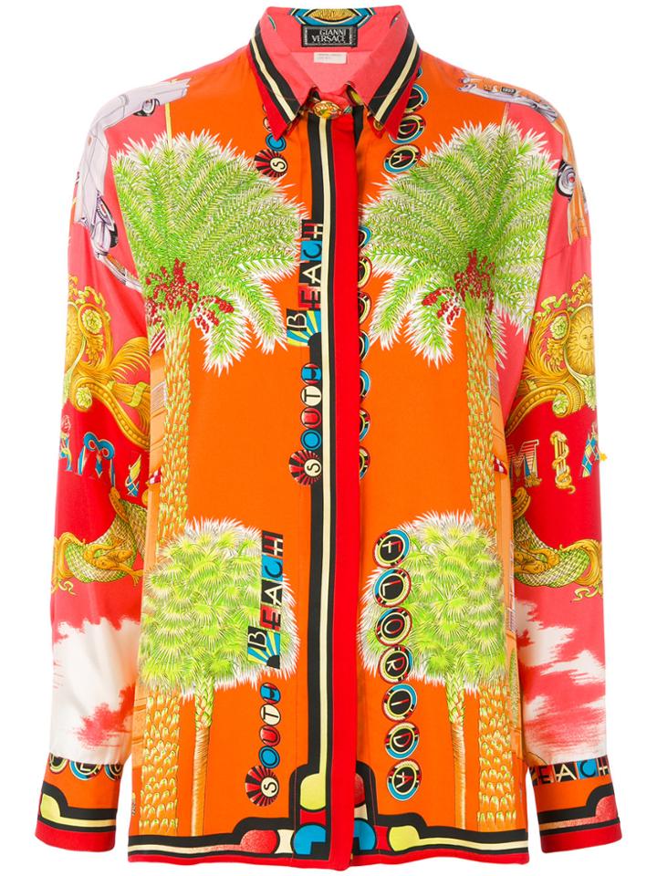 Versace Vintage Miami Florida Printed Shirt - Multicolour