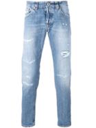 Dondup Shredded Trim Jeans - Blue