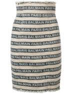 Balmain Paris Striped Skirt - Blue