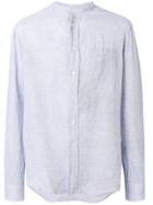 Giorgio Armani Collarless Shirt - Blue
