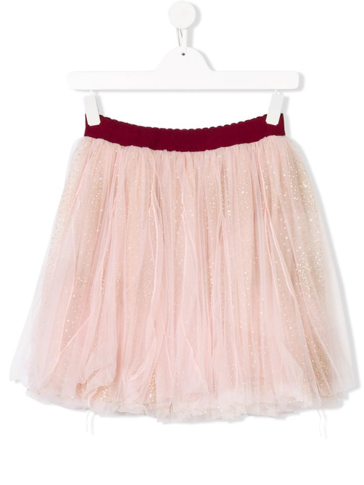 Monnalisa Chic Glitter Tulle Skirt - Pink & Purple