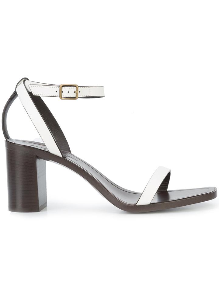 Saint Laurent Loulou 70 Sandals - White