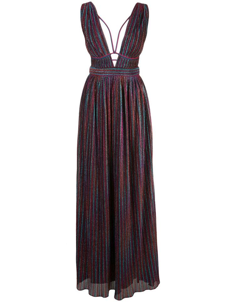 Jonathan Simkhai Metallized Striped Maxi Dress - Multicolour