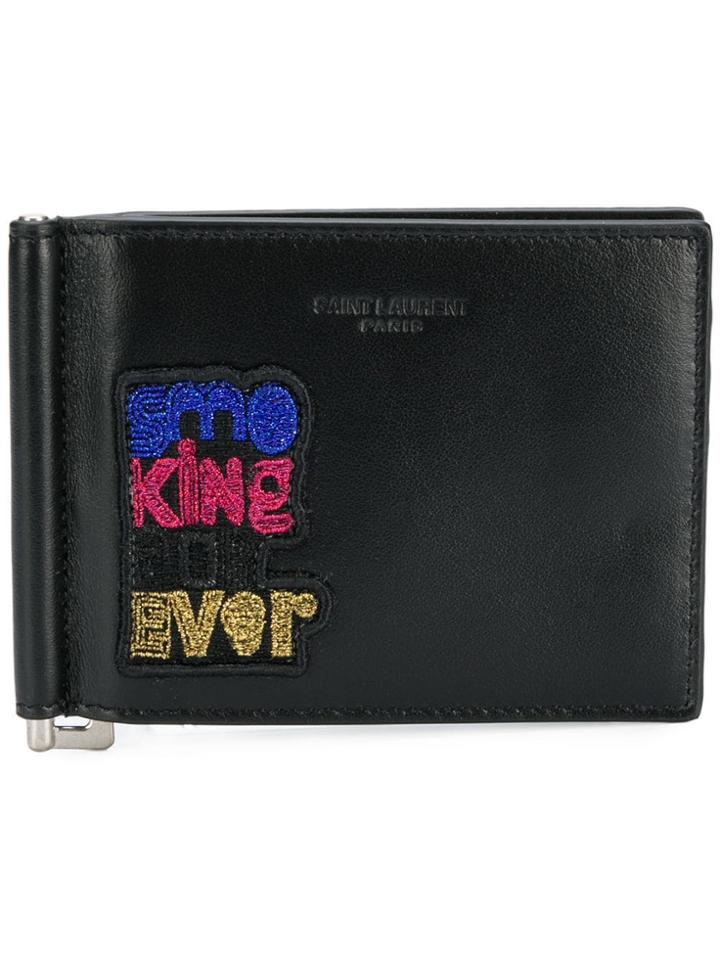 Saint Laurent Smoking Forever Wallet - Black