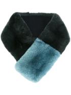 N.peal Fur Neckwarmer, Women's, Green, Rabbit Fur/cashmere
