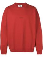 Acne Studios Garment Dyed Sweatshirt - Red