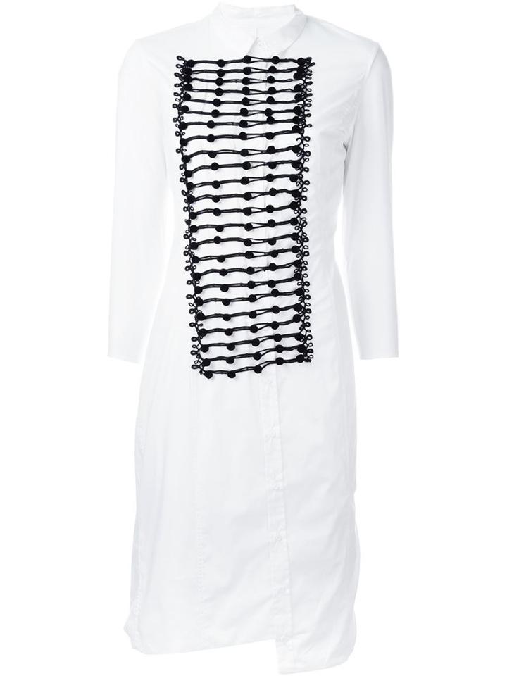 A.f.vandevorst '161 Decaye' Shirt Dress, Women's, Size: 38, White, Cotton/spandex/elastane