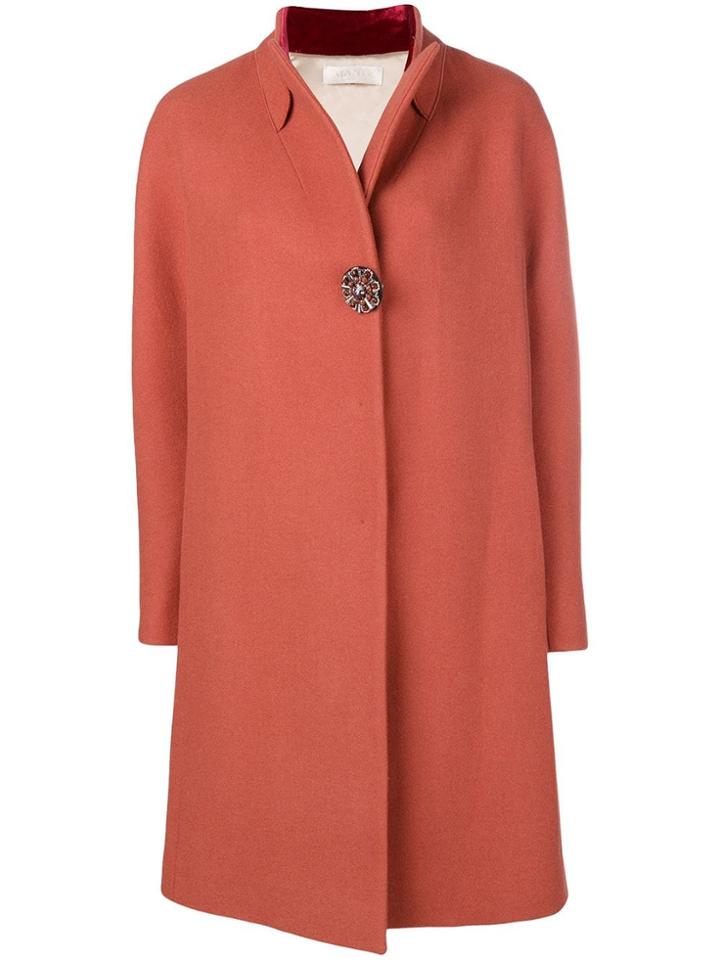 Mantu Single Breasted Coat - Pink & Purple
