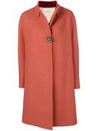 Mantu Single Breasted Coat - Pink & Purple