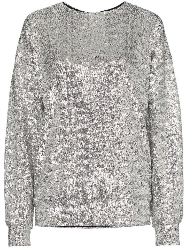 Isabel Marant Olivia Sequin Embellished Top - Metallic