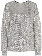 Isabel Marant Olivia Sequin Embellished Top - Metallic