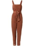 Andrea Marques Belted Waist Dress - Brown