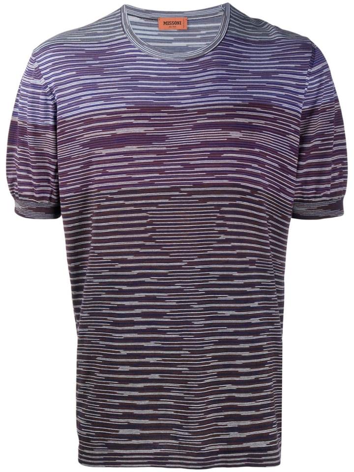 Missoni Striped Short-sleeve Top - Purple