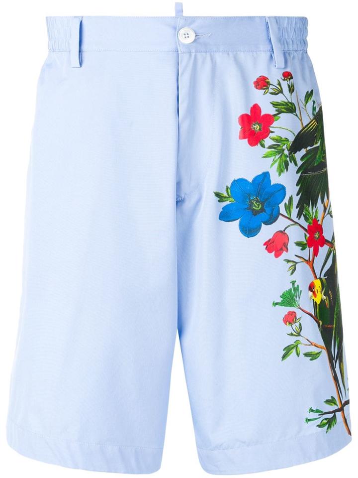 Dsquared2 Jungle Print Bermuda Shorts - Blue