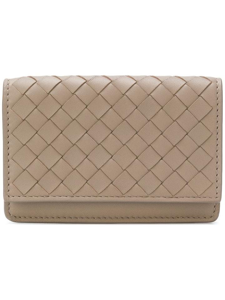 Bottega Veneta Woven Bi-fold Wallet - Neutrals