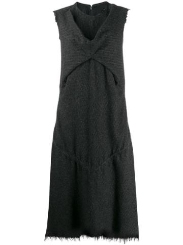 Junya Watanabe Comme Des Garçons Pre-owned Pinstripe Frayed Dress -