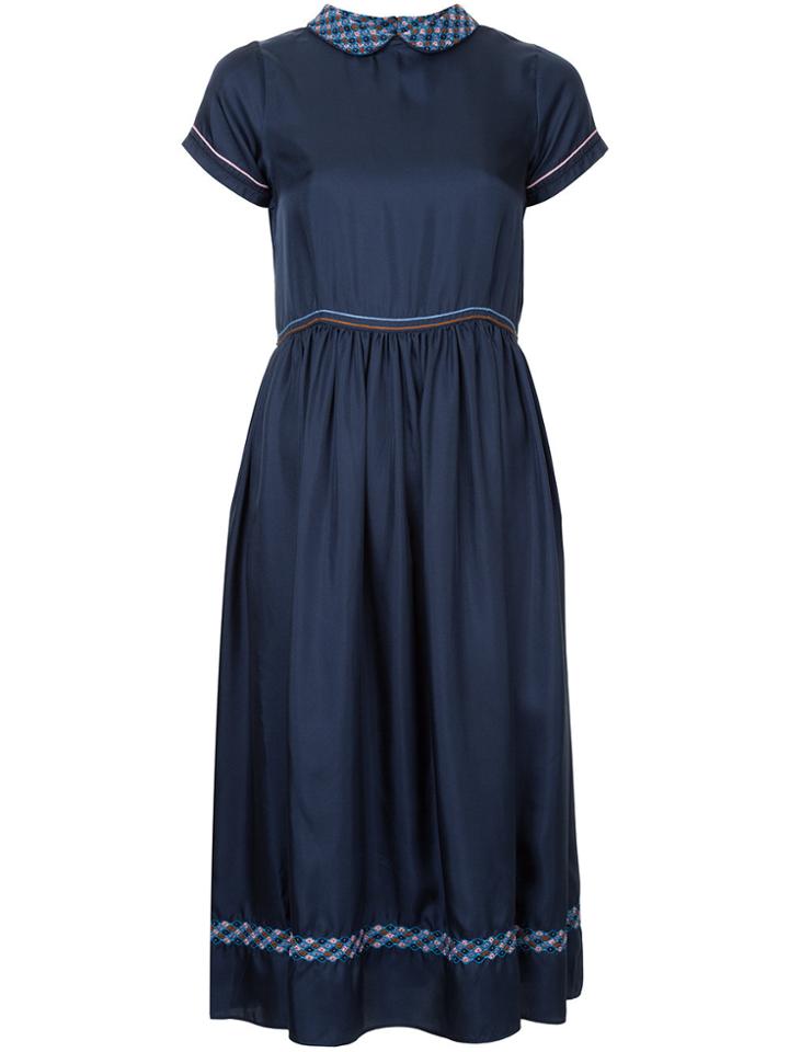 Jupe By Jackie Gathered Waist Dress - Blue