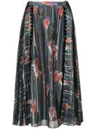 Muller Of Yoshiokubo Floral Pleated Midi Skirt - Blue