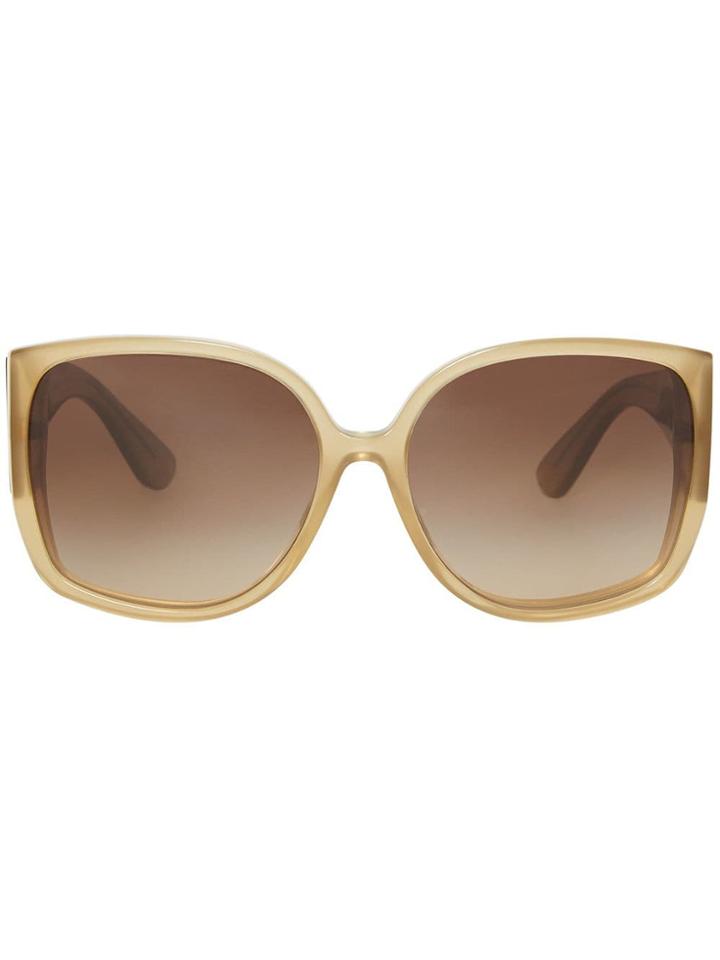 Burberry Oversized Butterfly Frame Sunglasses - Neutrals