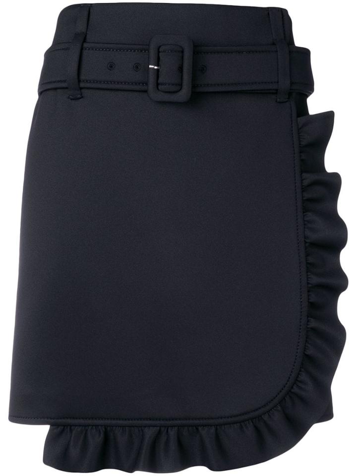 Prada Ruffle-trim Skirt - Black