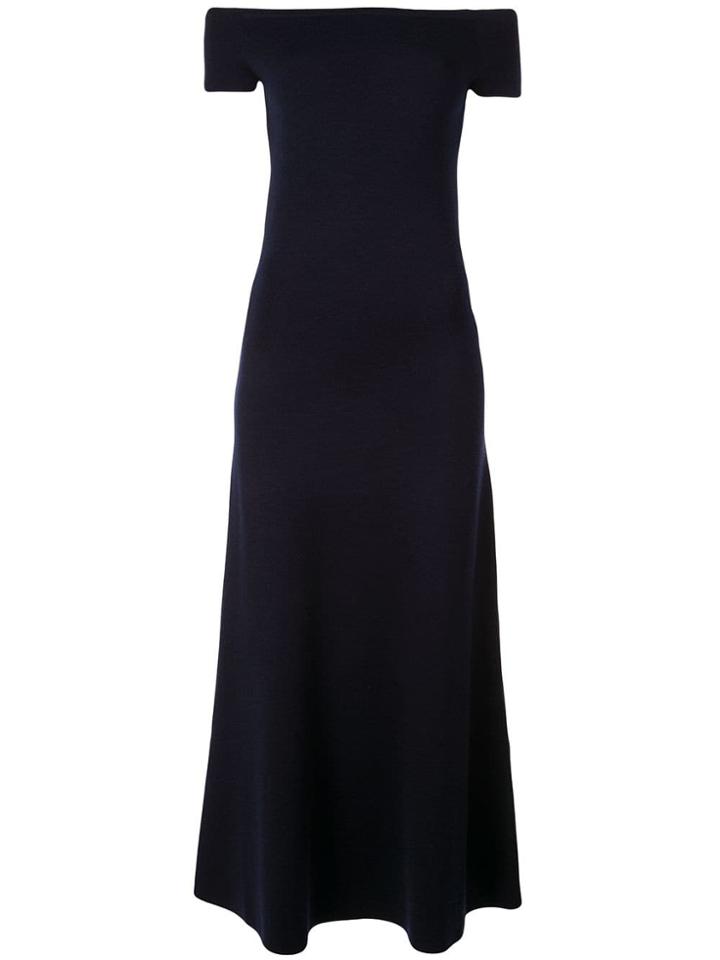 Gabriela Hearst Bardot Knit Maxi Dress - Blue