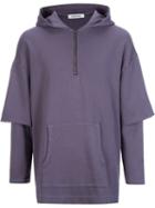 Monkey Time Sleeve Overlay Pullover Hoodie, Men's, Size: Xl, Grey, Cotton