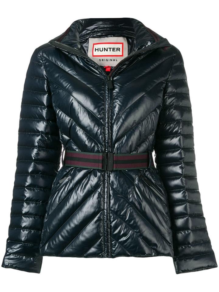 Hunter Belted Padded Jacket - Blue