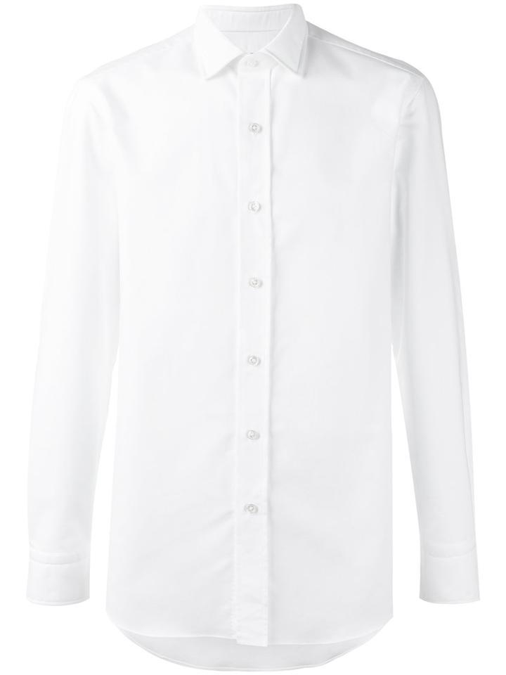 Salvatore Piccolo Openox Shirt, Men's, Size: 42, White, Cotton