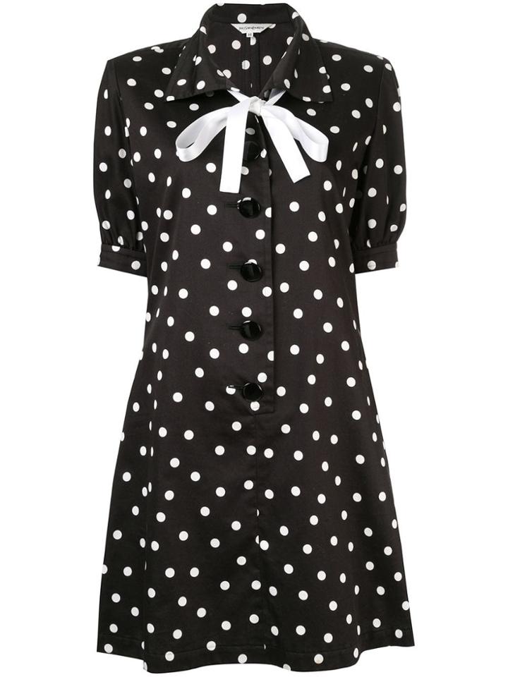 Yves Saint Laurent Vintage Polka Dot One-piece Dress - Black