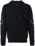 Marcelo Burlon County Of Milan Snake Embroidered Hoodie, Men's, Size: Small, Black, Cotton