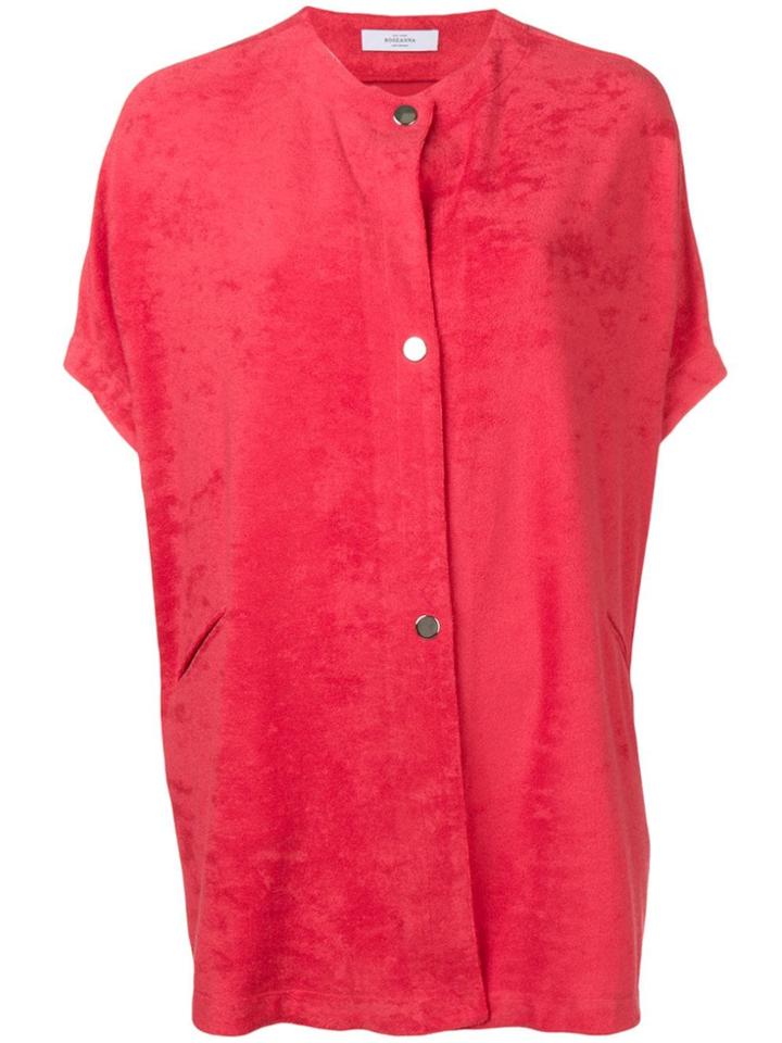 Roseanna Oversized Short-sleeved Shirt - Red