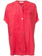 Roseanna Oversized Short-sleeved Shirt - Red