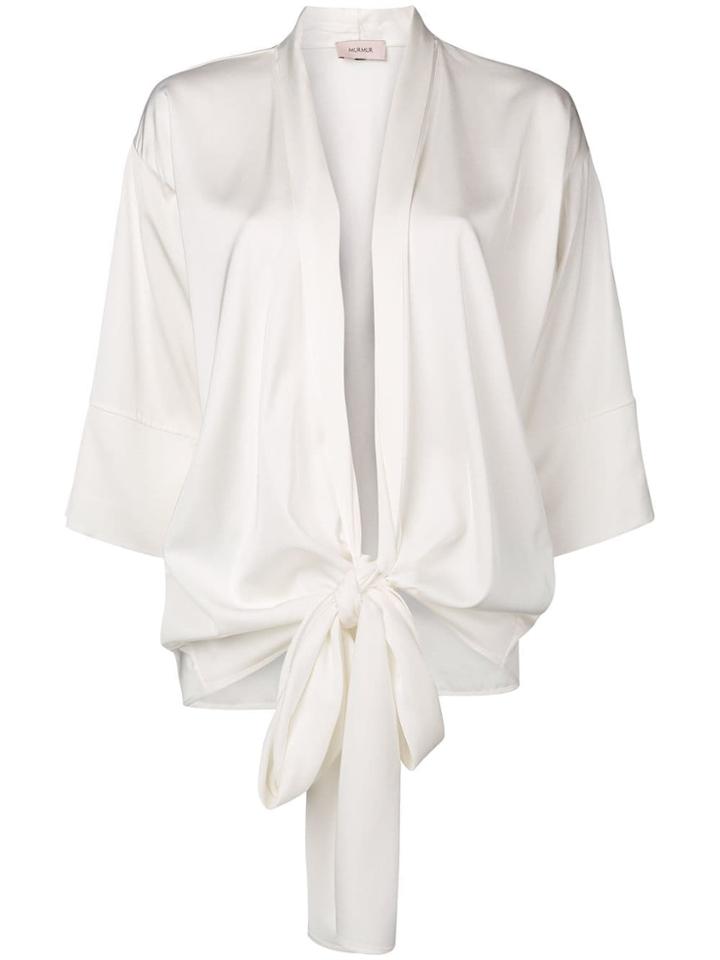 Murmur Oversized Bow Blouse - White