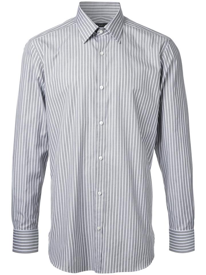 Estnation Striped Shirt, Men's, Size: 41, Grey, Cotton