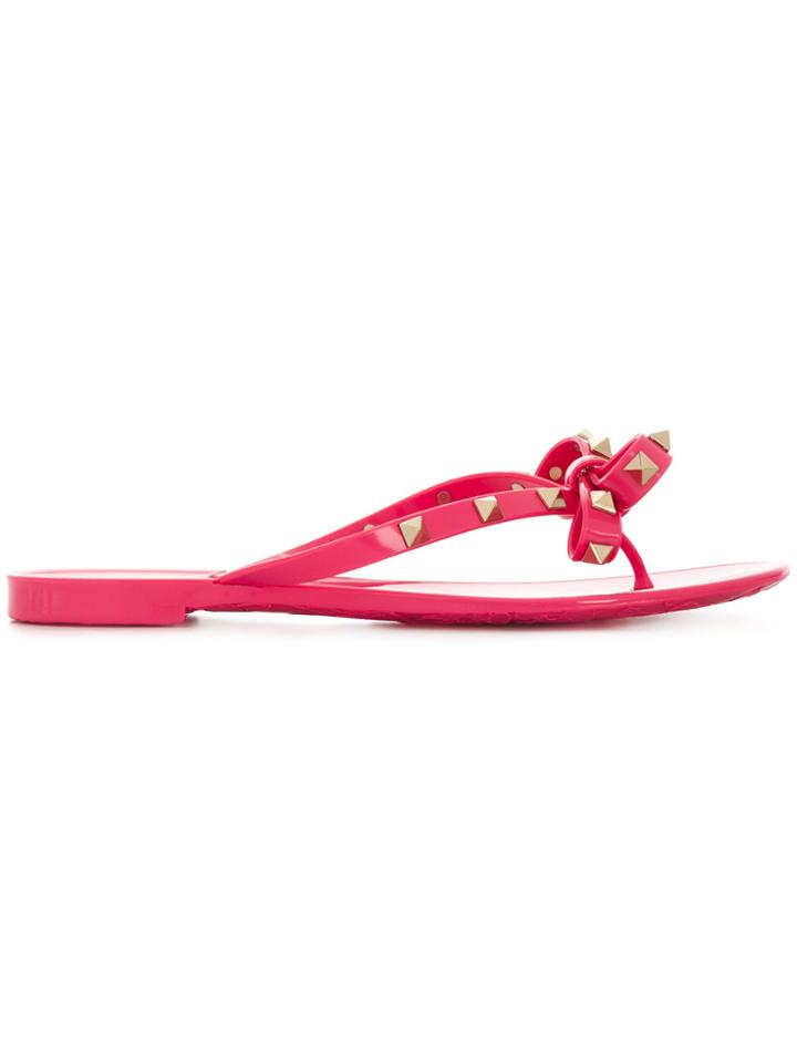 Valentino Valentino Garavani Rockstud Flip-flops - Pink & Purple
