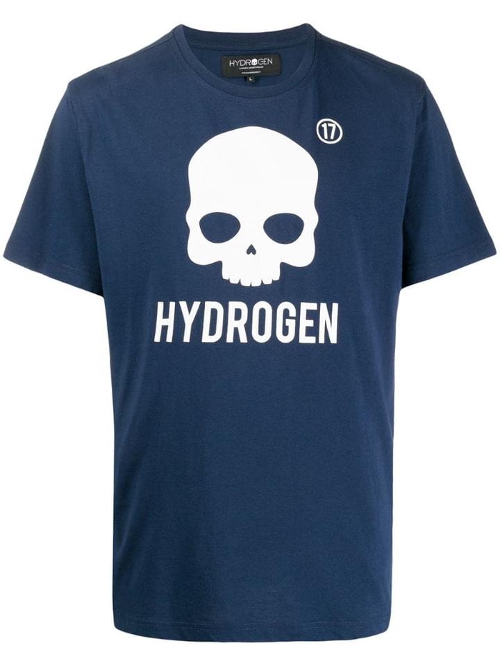 Hydrogen Printed Logo T-shirt - Blue