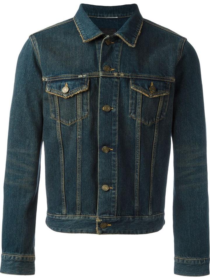 Saint Laurent Classic Denim Jacket, Men's, Size: Xs, Blue, Cotton