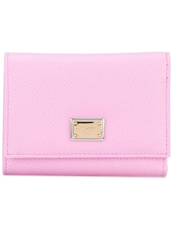 Dolce & Gabbana Small Dauphine Leather Wallet - Pink & Purple